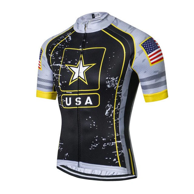Men's USA Army Short Sleeve Cycling Jersey
