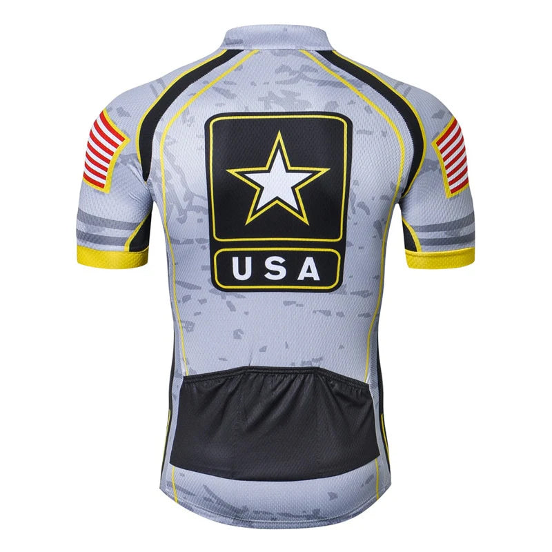 Men's USA Army Short Sleeve Cycling Jersey