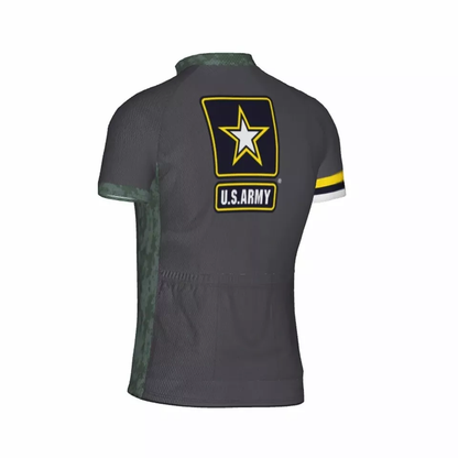 Men's US Army Grey Short Sleeve Cycling Jersey