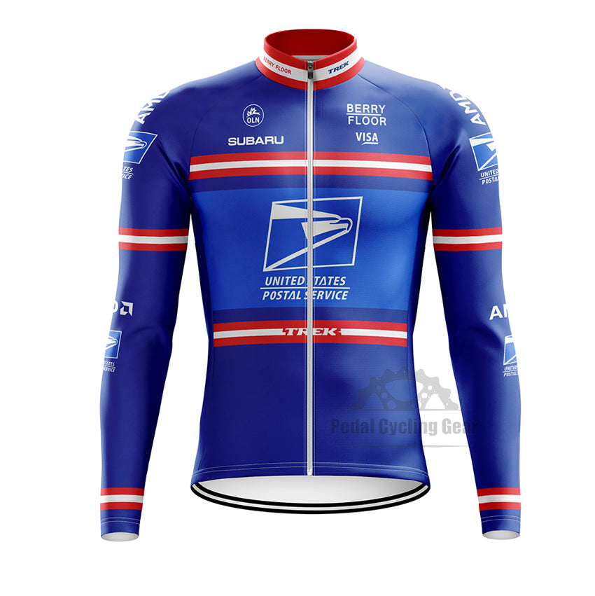 US Postal Service Long Sleeve Retro Cycling Jersey