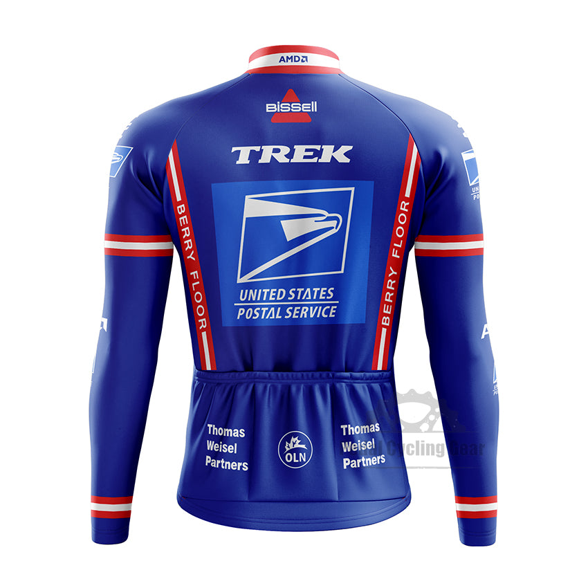 US Postal Service Long Sleeve Retro Cycling Jersey