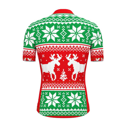 Ugly short Sleeve Cycling Jersey Elf Christmas