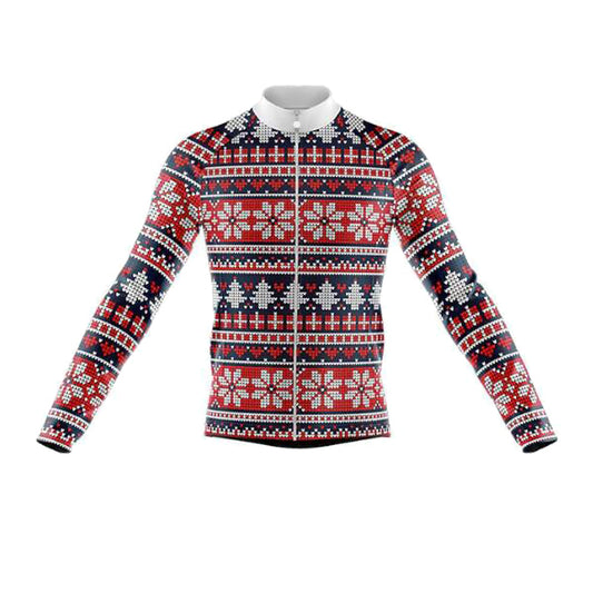 Ugly Red Long Sleeve Cycling Jersey Christmas