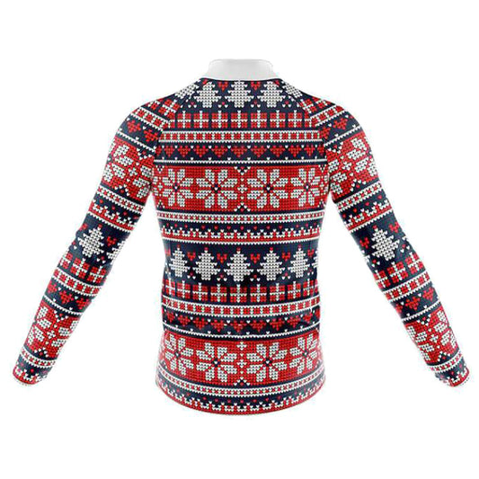 Ugly Red Long Sleeve Cycling Jersey Christmas