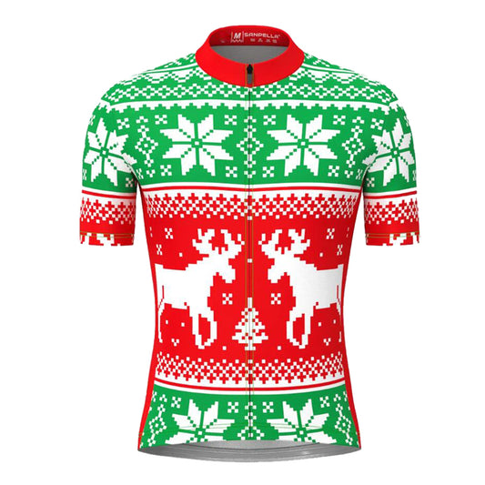 Ugly short Sleeve Cycling Jersey Elf Christmas