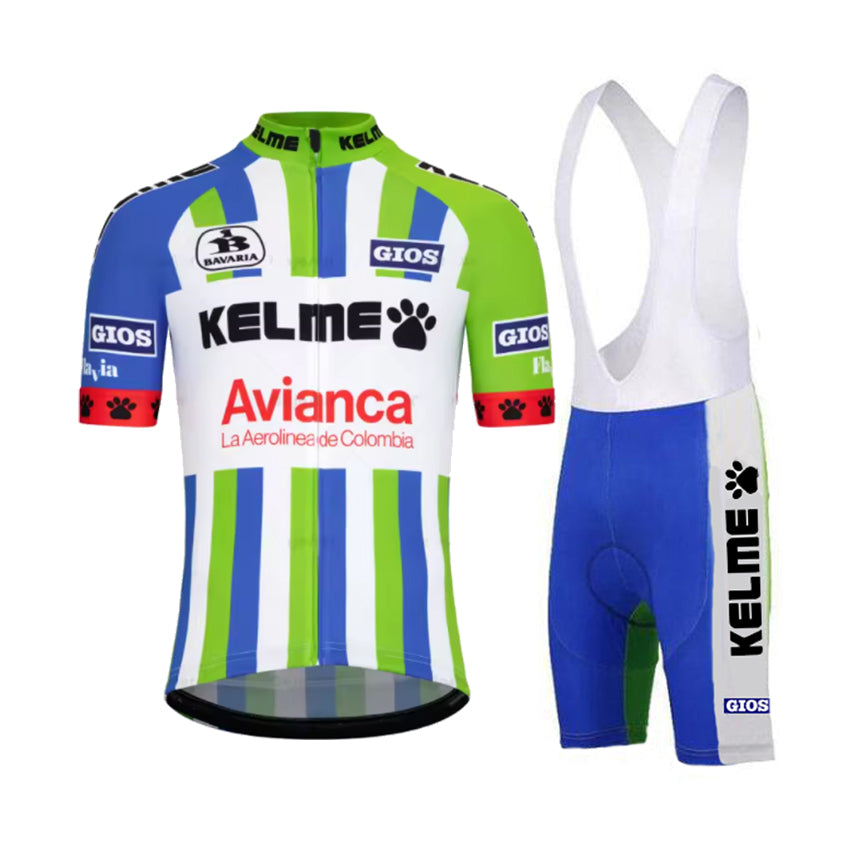 Vintage Kelme Avianca 1994 Cycling Jersey Set