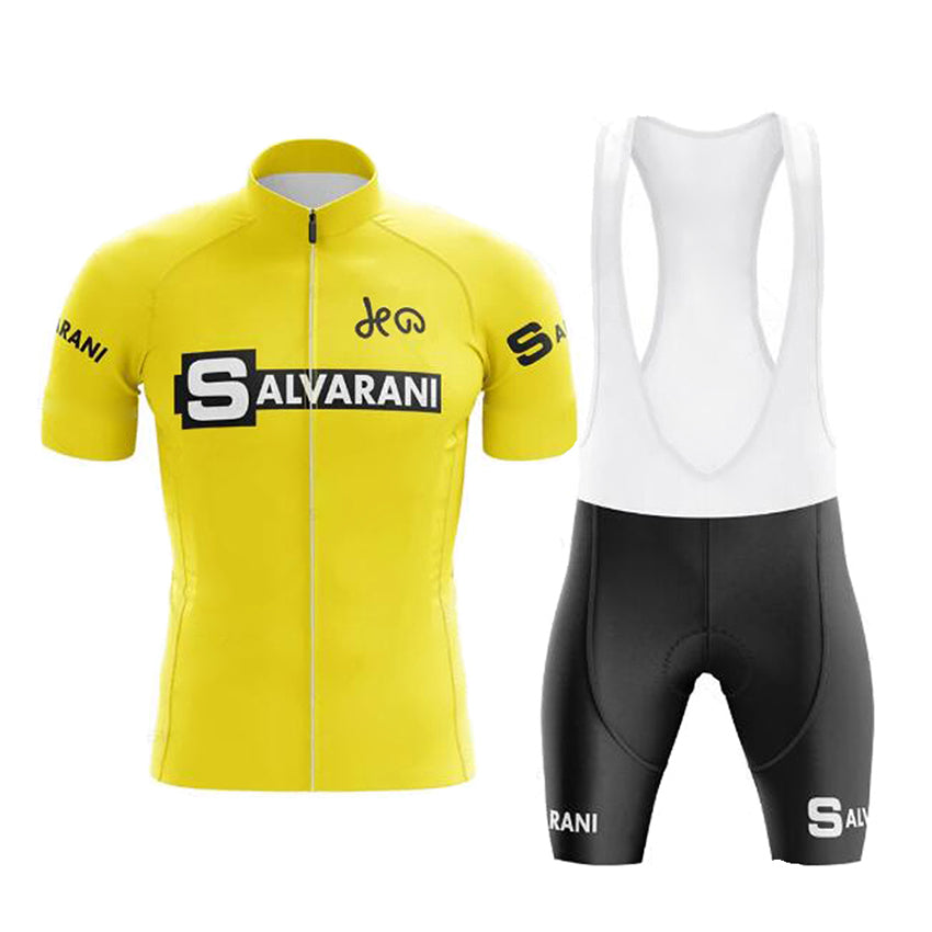 Vintage Salvarani Yellow Cycling Jersey Set