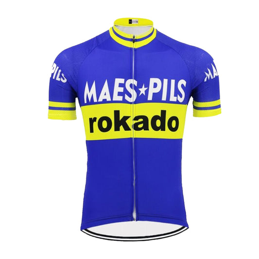 Vintge Maes-Pils Rokado Blue Cycling Jersey