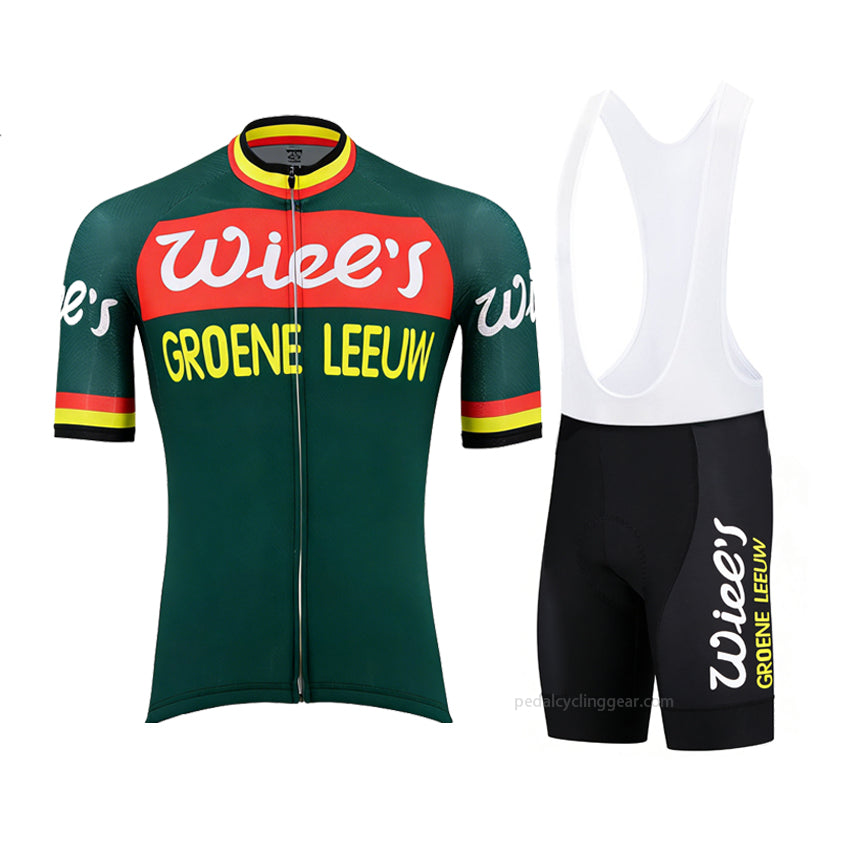 Wiel's Groene Leeuw Retro Cycling Jersey Set