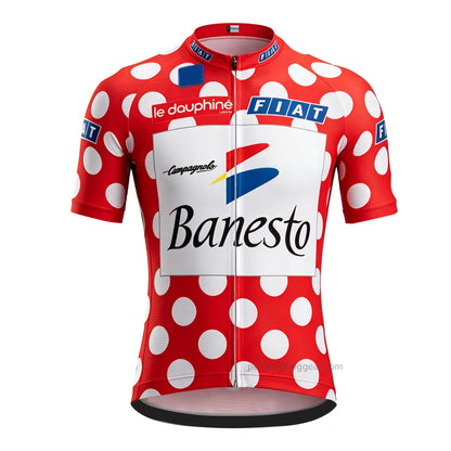 Banesto Retro Cycling Jersey – Red Polka Dot