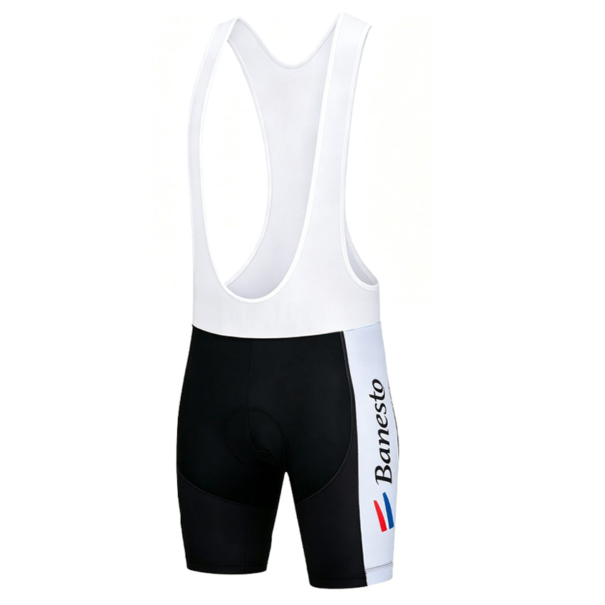 Banesto Retro White Bib Shorts