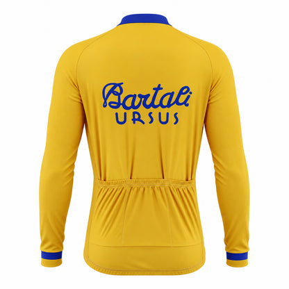 Bartali Ursus Retro Long Sleeve Cycling Jersey – Yellow back view