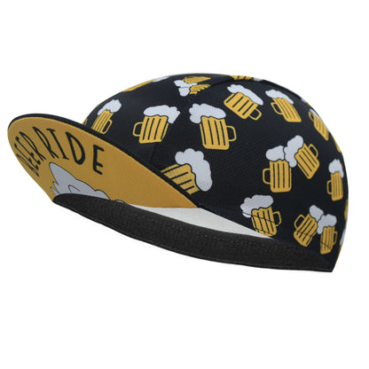 Beer Ride Cycling Cap - Funny Cartoon Print Bicycle Hat