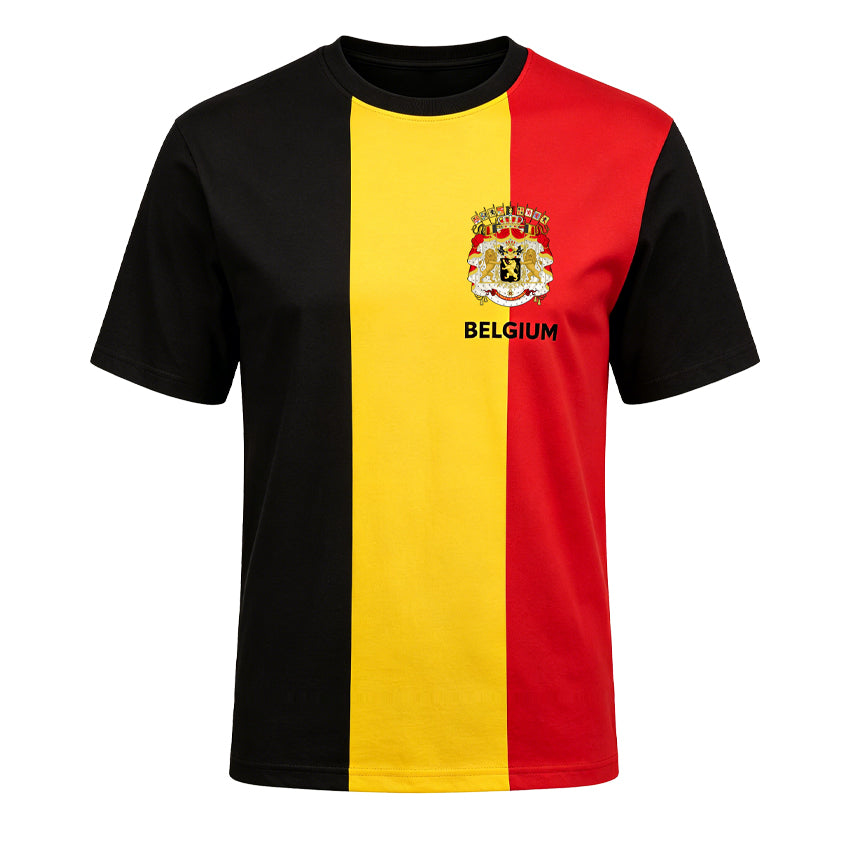Belgium Flag Coat of Arms Men's T-Shirt