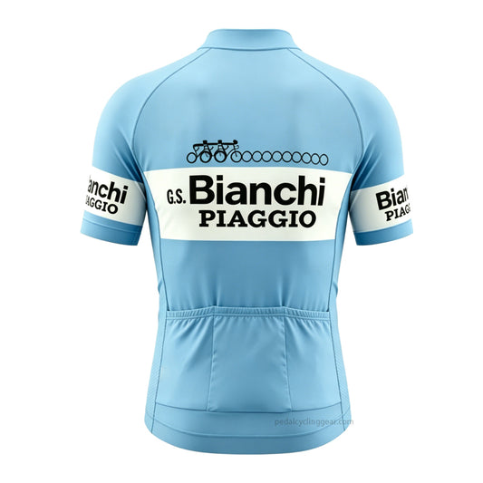 Bianchi 80s Retro Cycling Jersey Back View