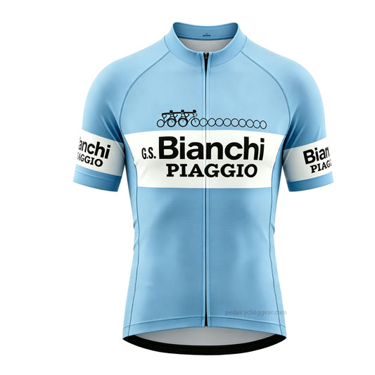 Bianchi 80s Retro Cycling Jersey Front View