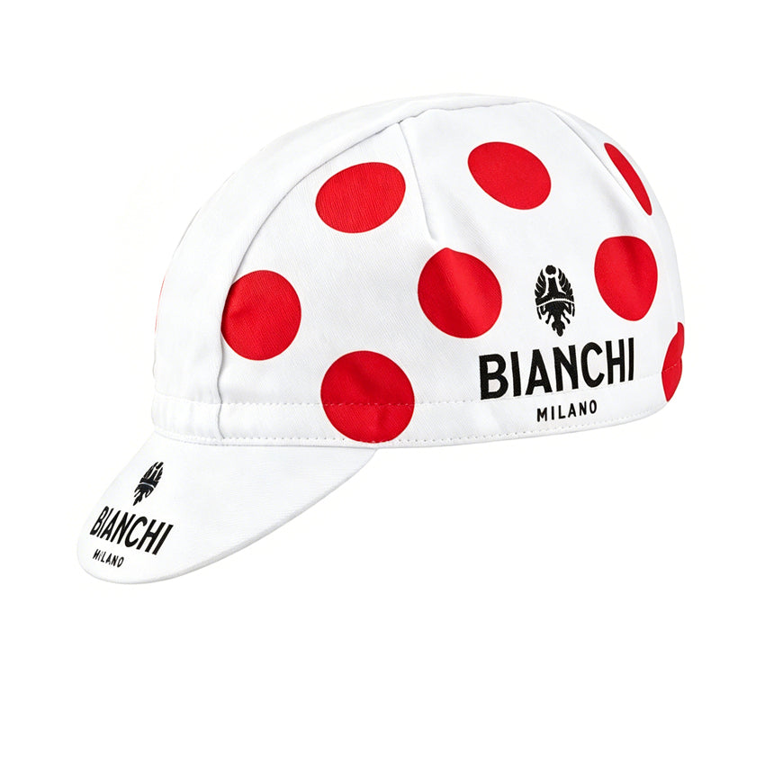 Vintage Bianchi Polka Dot Cycling Cap