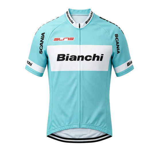 Bianchi Celeste Retro Cycling Jersey