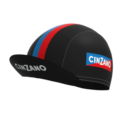 Black Cinzano Retro Cycling Cap