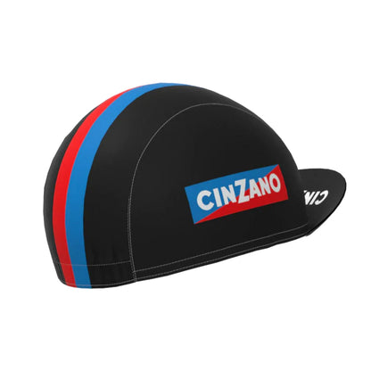 Black Cinzano Retro Cycling Cap
