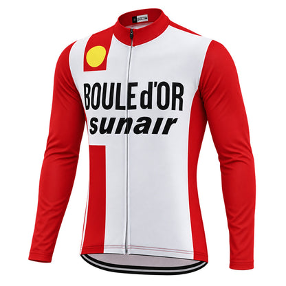 Boule d’Or Sunair Retro Long Sleeve Cycling Jersey – front view