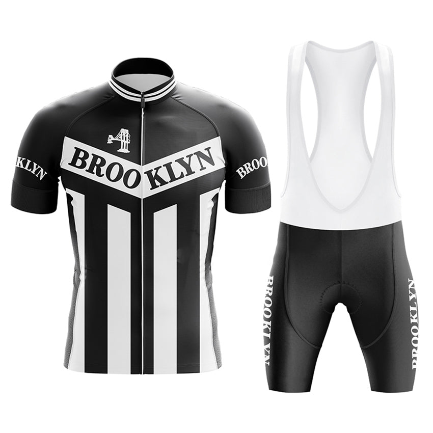 brooklyn retro black cycling kits