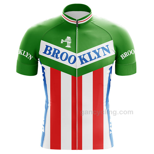 brooklyn retro green cycling jersey