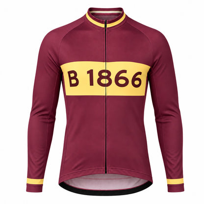 Brooks 1866 Long Sleeve Cycling Jersey – Retro style front view