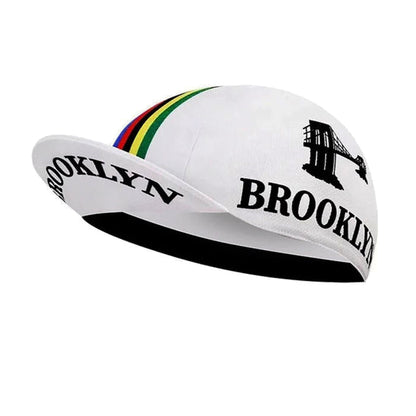 Brooklyn Team White Retro Cycling cap