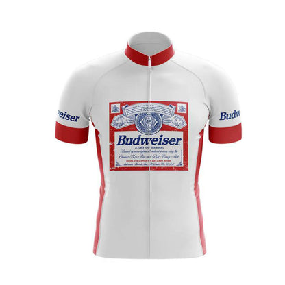 budweiser beer white cycling jersey