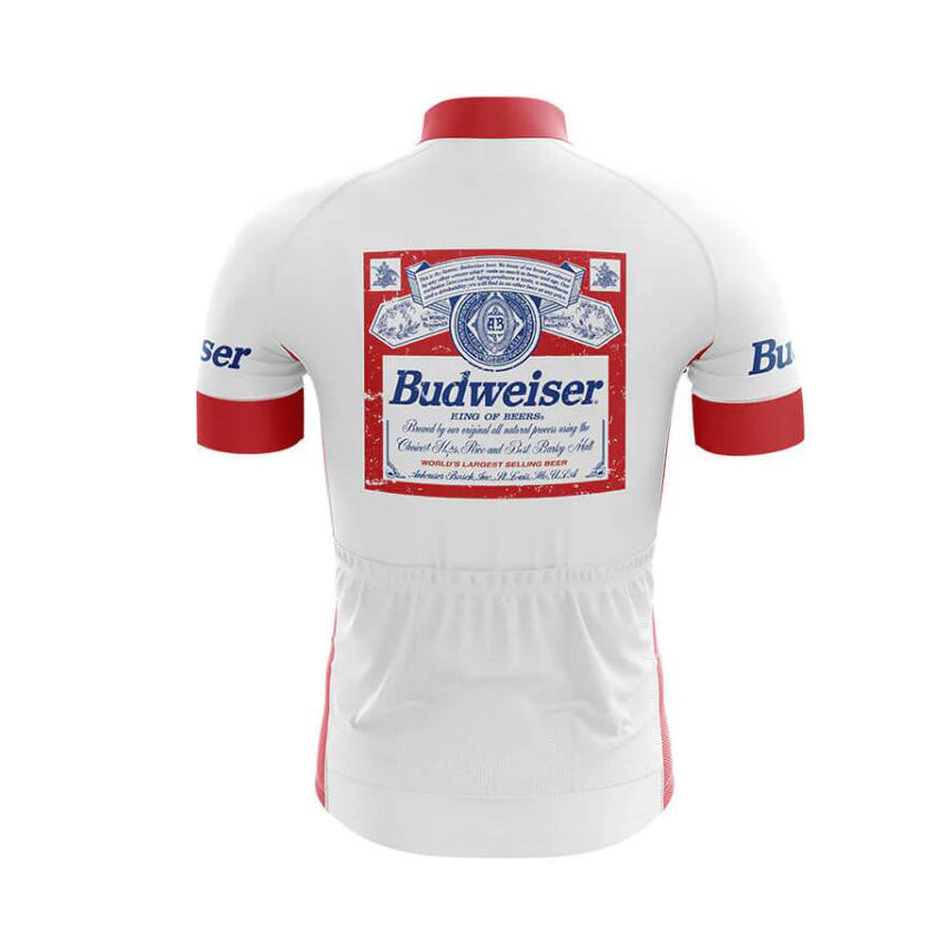 budweiser beer white cycling jersey