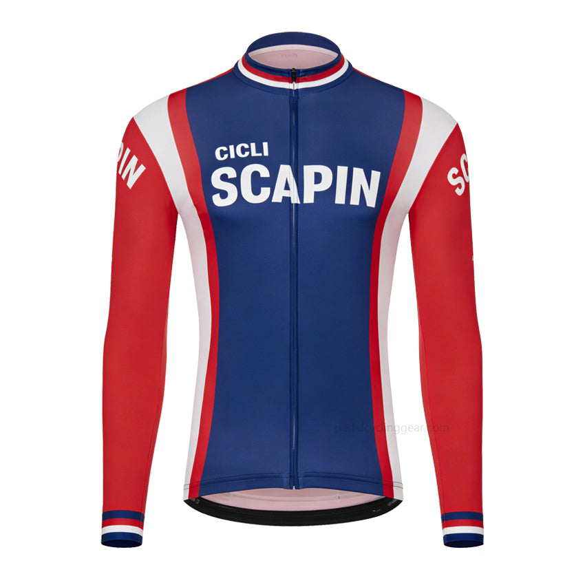 Cicli Scapin Retro Long Sleeve Cycling Jersey front view