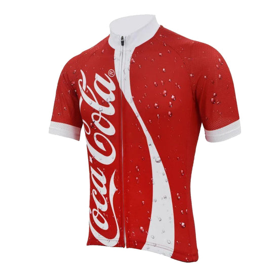 Men's Coca Cola Red Short Sleeve Cycling Jersey