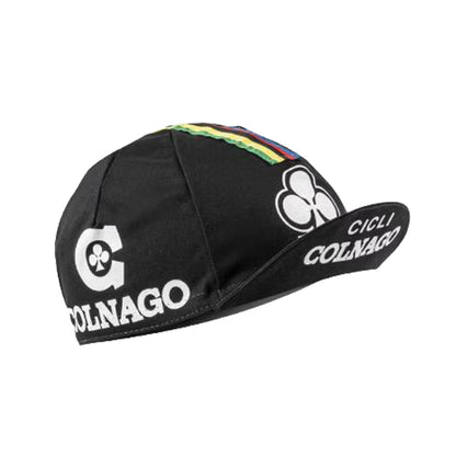 colnago black retro cycling cap