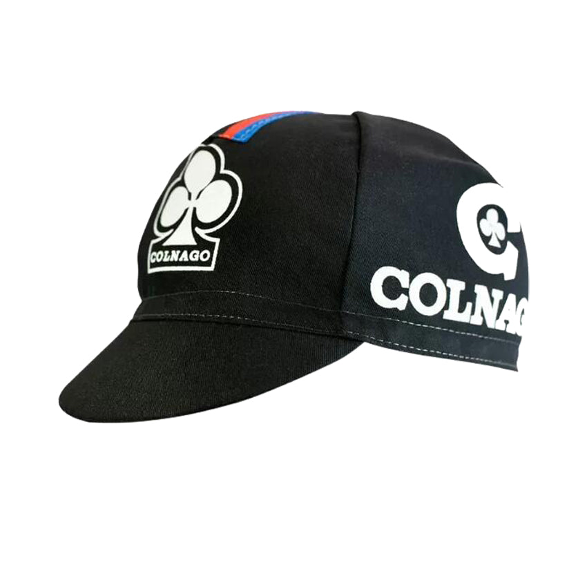 colnago black retro cycling cap