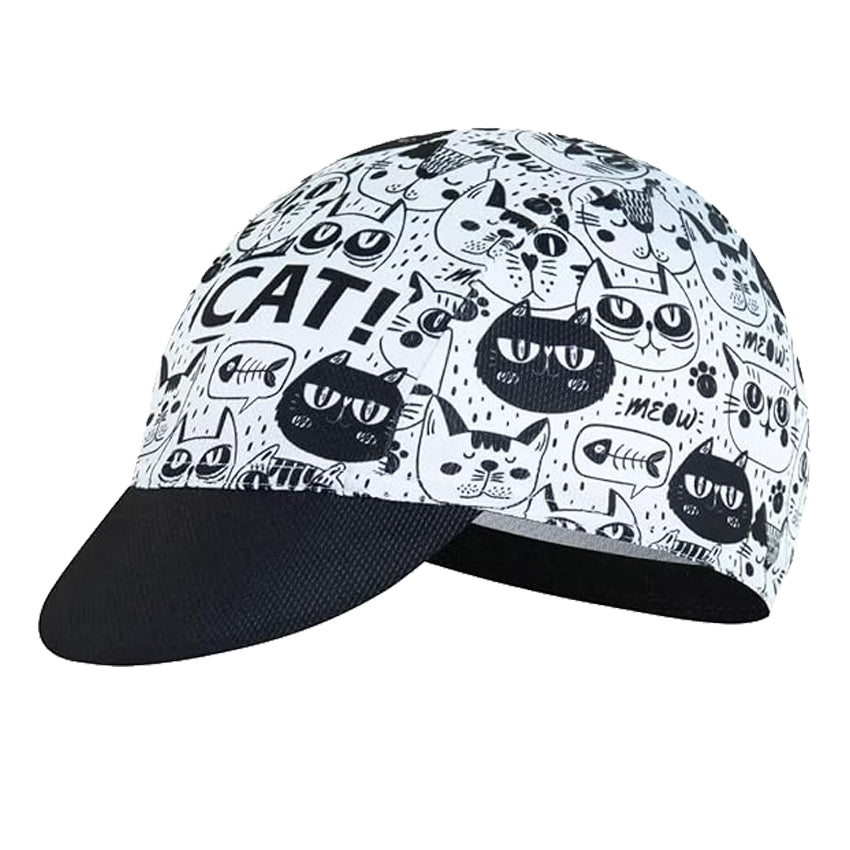 Cute Cartoon Cat Doodle Cycling Cap