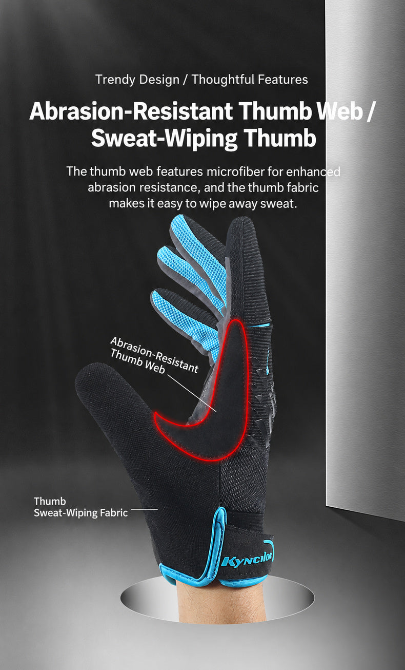 Touchscreen feature and cycling glove construction
