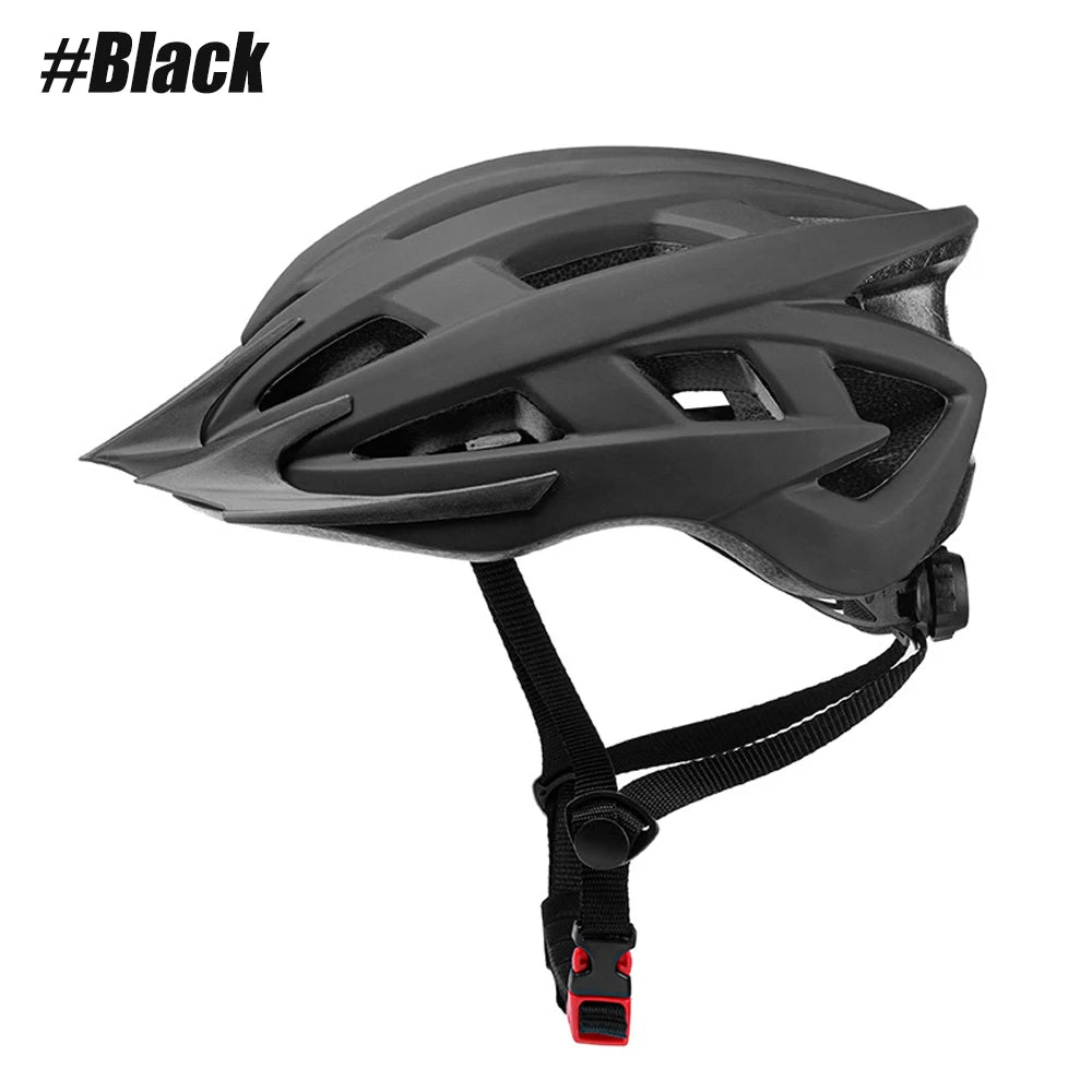 black cycling helmet, front view