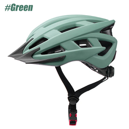 green cycling helmet, front view