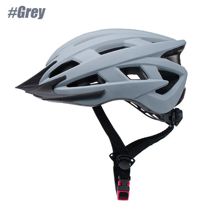 grey cycling helmet, front view