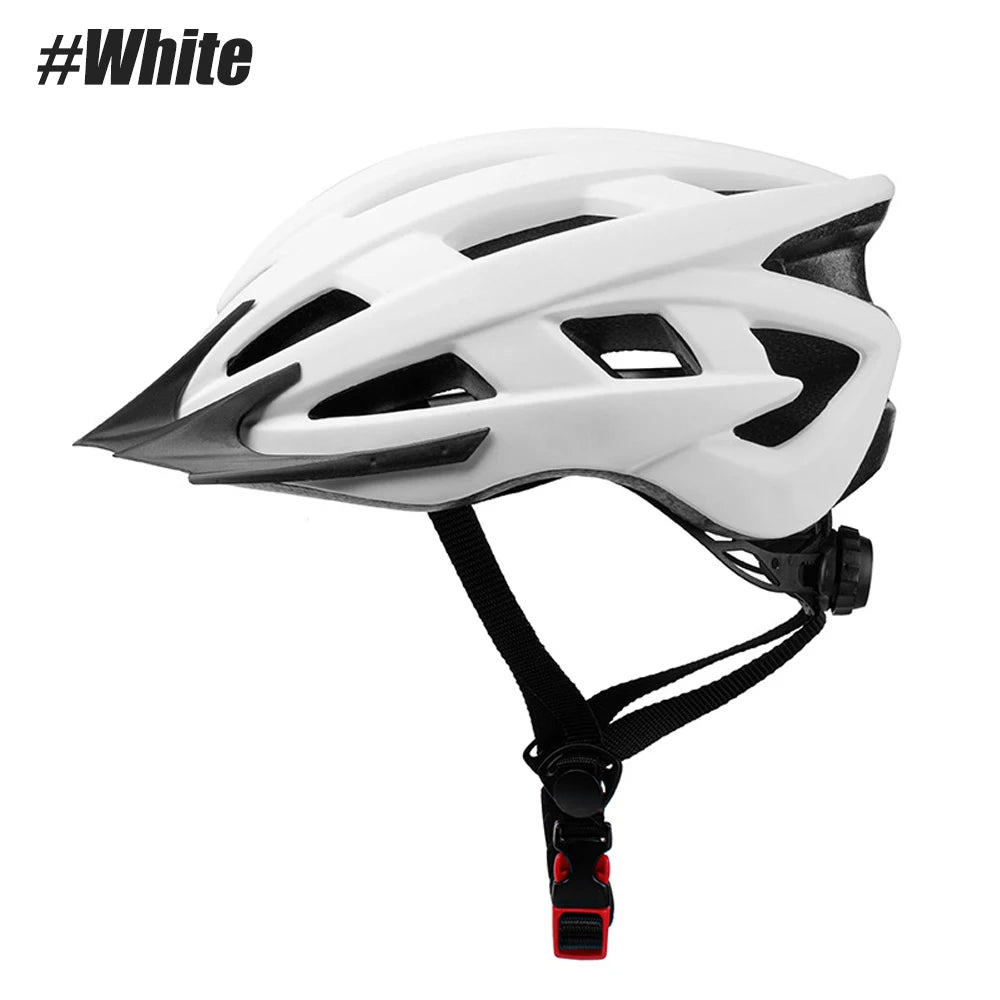 White cycling helmet, front view