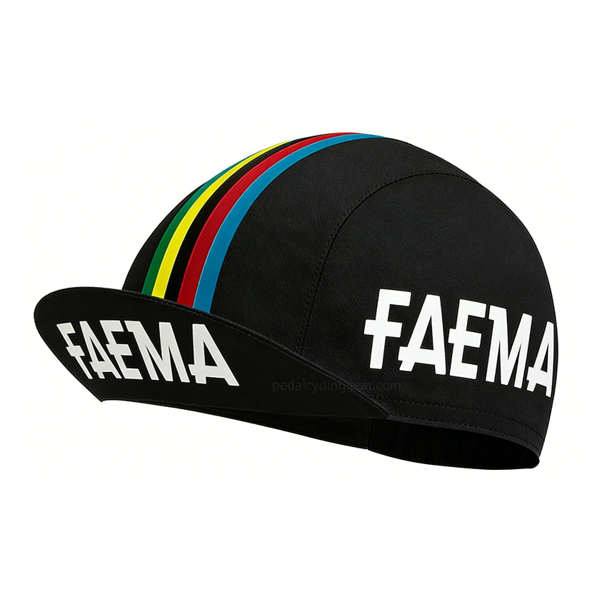 faema black cycling cap