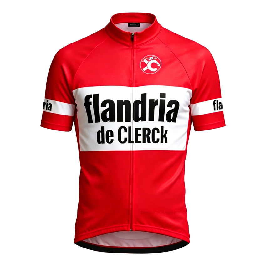 Flandria De Clerck Retro Red Cycling Jersey