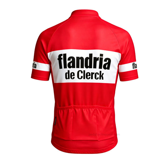 Back of the retro Flandria De Clerck cycling jersey