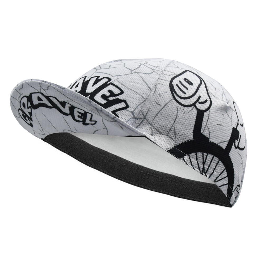 Gravel Cartoon Doodle Cycling Cap
