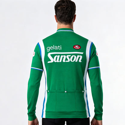 Back view of Gelati Sanson vintage long sleeve cycling jersey