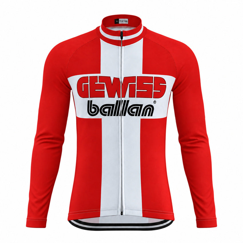 Gewiss Ballan Retro Long Sleeve Cycling Jersey – front view