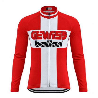 Gewiss Ballan Retro Long Sleeve Cycling Jersey – front view