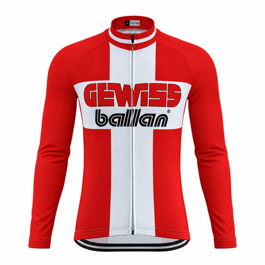 Gewiss Ballan Retro Long Sleeve Cycling Jersey – front view