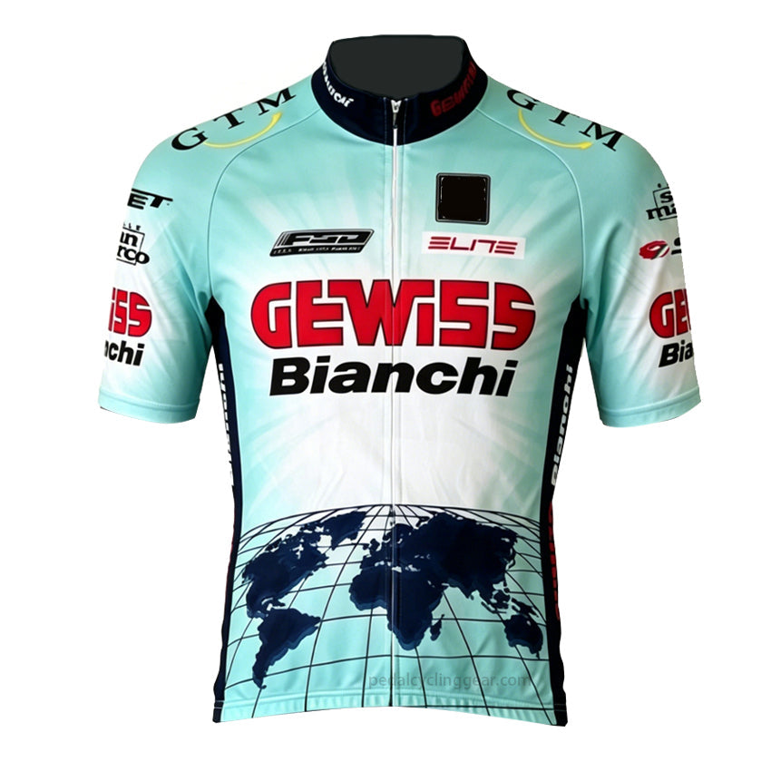 Gewiss Bianchi Celeste Retro Cycling Jersey